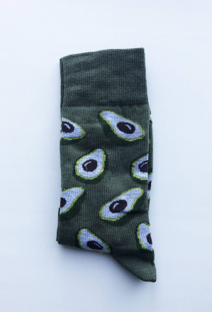Темные носки с авокадо