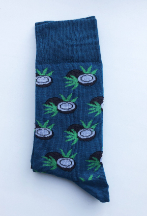 Синие носки с кокосами